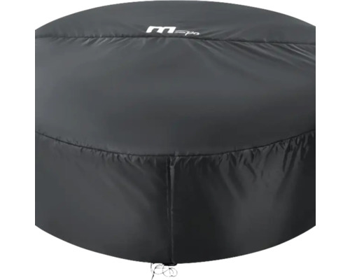 Skydd för runt uppblåsbart spabad med MSpa logotyp