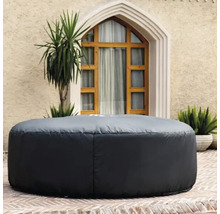 Uppblåsbar grå och svart bubbelpool för utomhusbruk