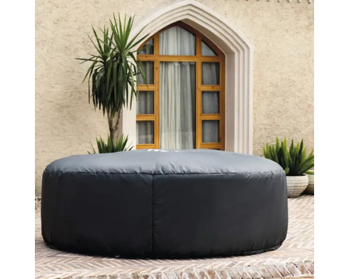 Uppblåsbar grå och svart bubbelpool för utomhusbruk