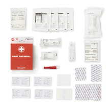 Första hjälpen påfyllningsset med förbandsmaterial och tillbehör