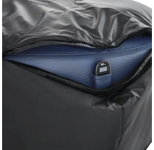 Svart madrassöverdrag med temperaturdisplay