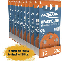 Ansmann hörapparatsbatterier typ 13, 60 stycken