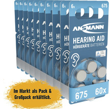 Ansmann Hörbatterier typ 675, 60 stycken