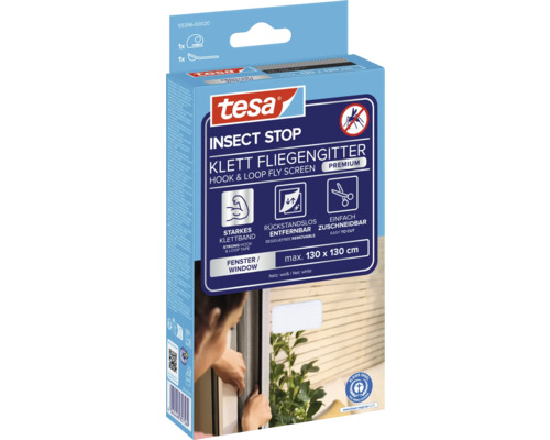 Tesa Insect Stop kardborre insektnät för fönster, maximal storlek 130 x 130 cm