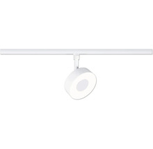 Vit rund LED-skenspotlight.