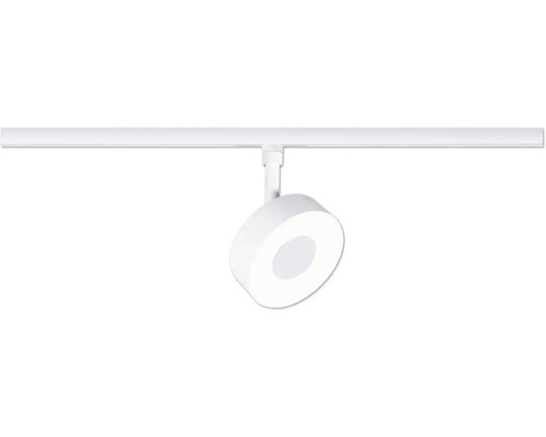 Vit rund LED-skenspotlight.