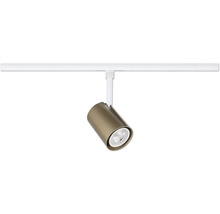 Cylindrisk skenspotlight med bronsfinish för belysningsskenor.