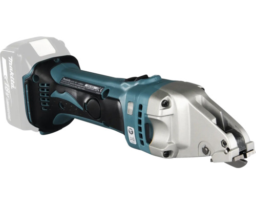 Makita batteridriven plåtsax för klippning av plåt.