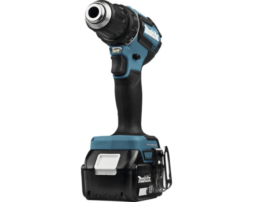Makita sladdlös borrskruvdragare 18 Volt med borstlös motor, snabbchuck och LED-arbetsbelysning.