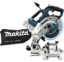 Makita batteridriven kap- och gersåg med borstlös motor, 18 Volt litiumjonbatteri, dammpåse och klingskydd.