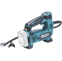 Makita batteridriven kompressor MP100D med digital display och luftslang.