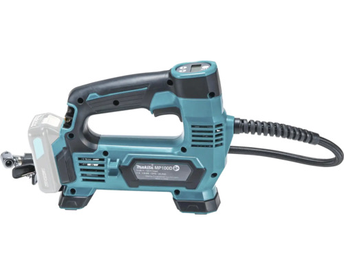 Batteridriven kompressor Makita MP100D med digital display och luftslang