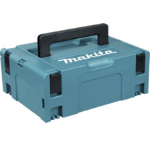 Makita Makpac systemväska i plast med bärhandtag och låsspärrar.