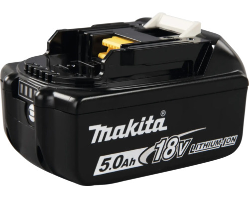 Makita 18 volt litiumjonbatteri med en kapacitet på 5,0 amperetimmar.