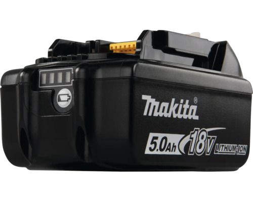 Makita batteri 18 Volt 5,0 Amperetimmar Litiumjon med laddningsindikator.
