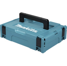 Makita MAKPAC systemväska med Makita Logo, svart handtag och fyra lås för förvaring och transport av verktyg.
