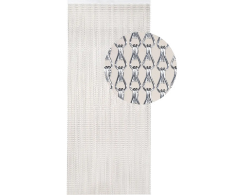 Gardin av metallkedjor som insektskydd