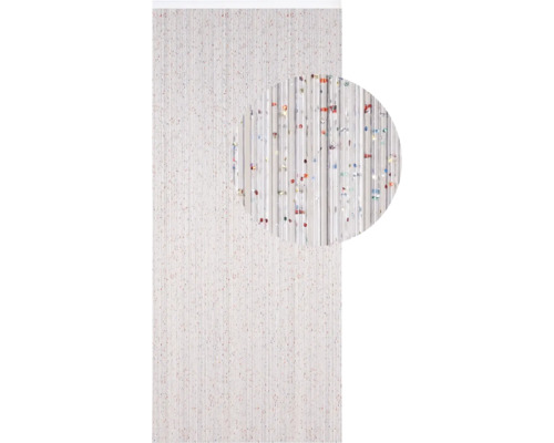 Dekorativ platta med vertikala ränder och färgade prickar