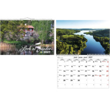 Väggkalender 2027 Look at Sweden med svenska landskapsbilder och ett kalenderblad för juni.