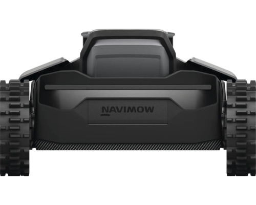 Navimow robotgräsklippare med larvfötter, bakifrån