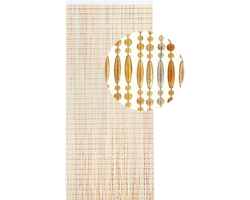 Pärlgardin med guld- och silveraccenter