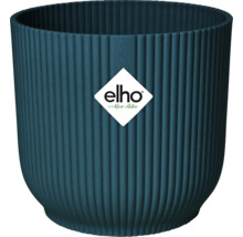 Blomkruka av plast med räfflad struktur och Elho-logotyp