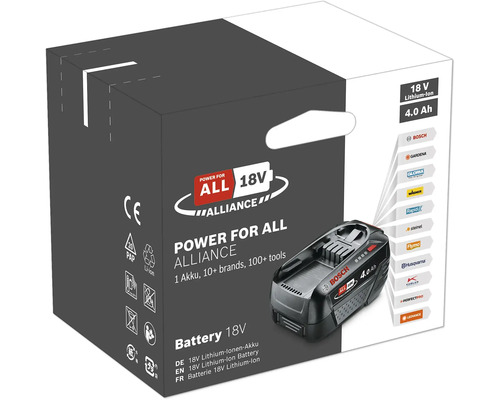 Power for All Alliance 18 volts litiumjonbatteri med 4,0 amperetimmar i förpackning