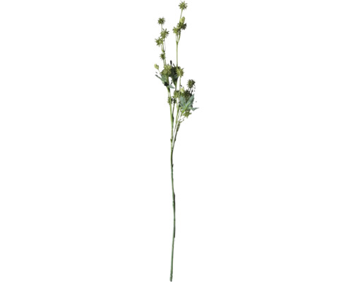 Konstgjord grön blomstjälk tistel med blad för dekoration.
