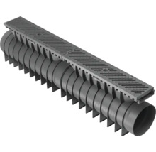 Dräneringsränna i plast med galler för ytvattendränering