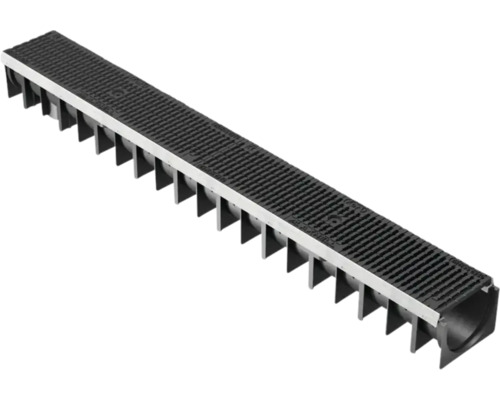 Dräneringsränna av plast med galler