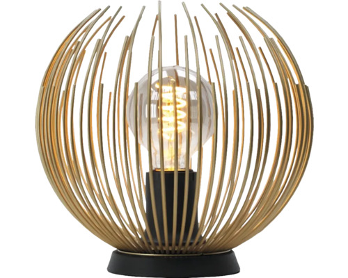 Bordslampa med metallram och glödlampa