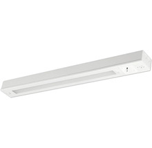 LED bänkarmatur med integrerat eluttag och strömbrytare, rektangulär, vit