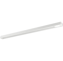 Vit LED-underskåpsbelysning i smal, linjär form för möbler eller köksskåp.