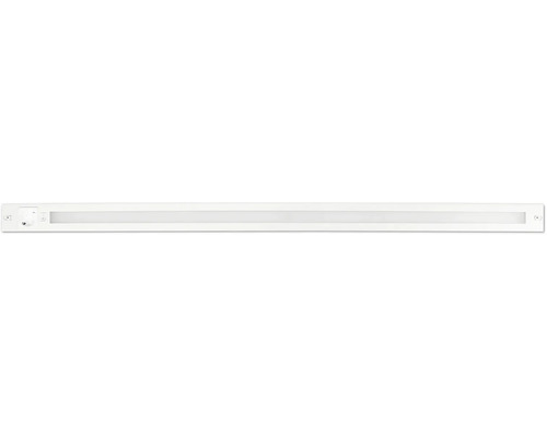 LED-underskåpsbelysning med integrerad strömbrytare och eluttag, vit.