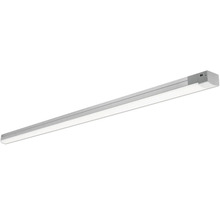 Linjär LED-ljusramp med vit plastdiffusor och grå profil.