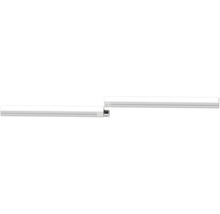 Vit linjär LED-ljusramp med instickssystem för anslutning av flera moduler.