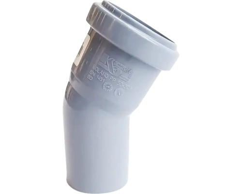 Avloppsrörböj av polypropen med en vinkel på 30 grader