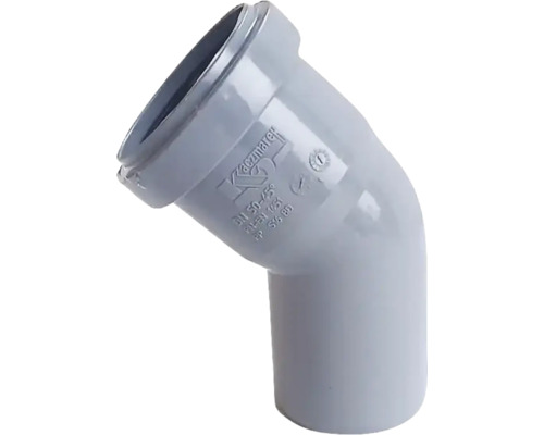 Rörböj KACZMAREK ø50 mm 45° Vinkelrör i plast för sanitetsinstallationer