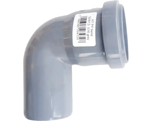 Grå HT PP böj 50/87,5 S16