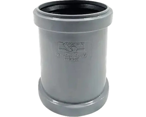 Grå rörkoppling i plast