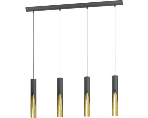 Pendellampa med fyra cylindriska lampskärmar