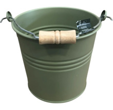 Metallhink med trähandtag