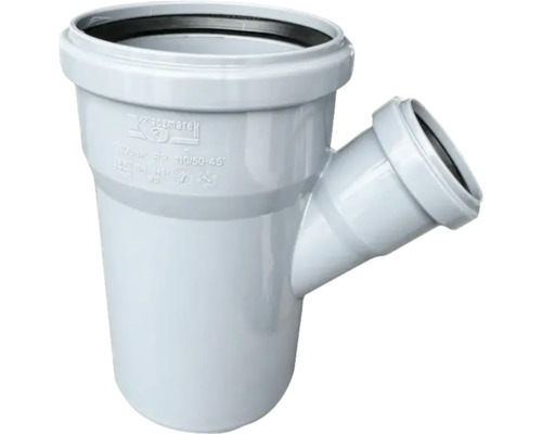 Grenrör av plast, 110/50-45 grader, för sanitetsinstallationer