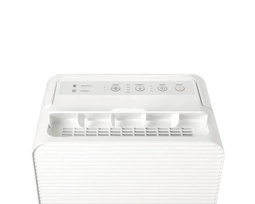 Övervy av en luftavfuktare med kontroller