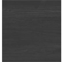 Mörk träyta med fin horisontell ådring i antracit.