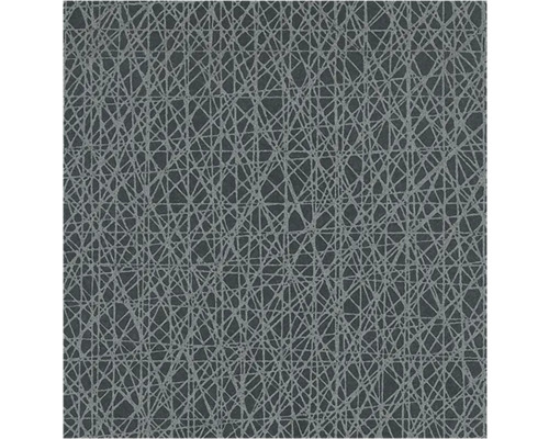 Tapet med ett abstrakt nätliknande linjemönster i grått.