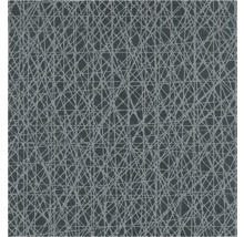 Tapet med ett abstrakt mönster av korsande fina linjer som skapar en nätliknande textur.