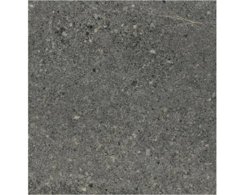 Kvadratisk golvplatta i granitkeramik med naturstenslook och spräcklig ytstruktur.