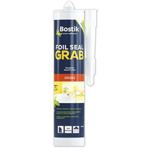 Grått Bostik Foil Seal Grab folielim i en 290 milliliters patron inklusive munstycke för inomhusbruk.