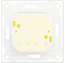 LED-belysningsinsats för strömställarserier, kvadratisk, plast, vit.